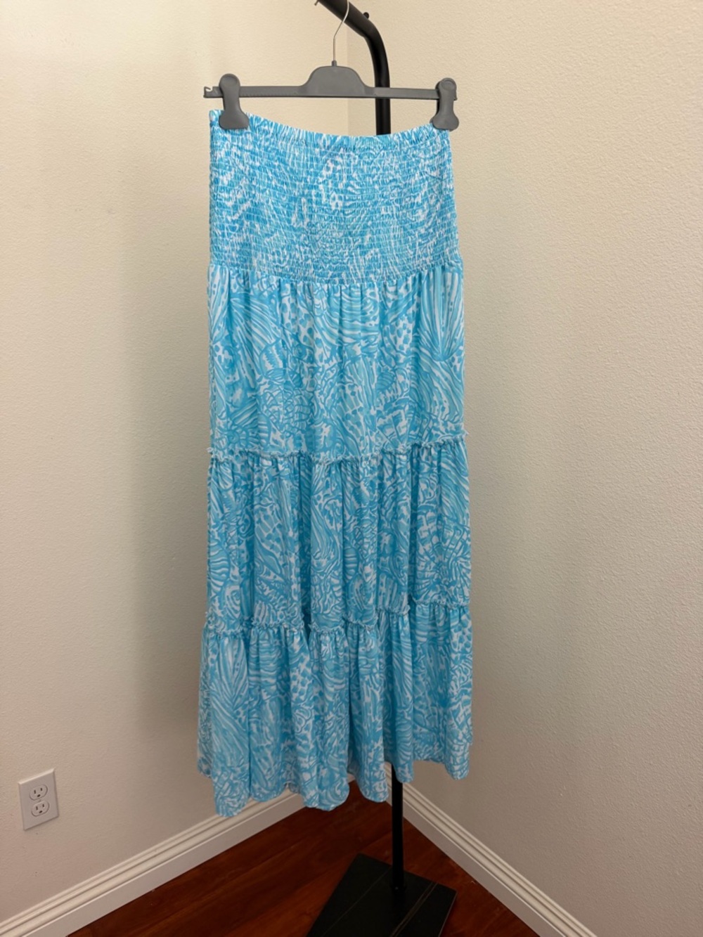Lilly Pulitzer Hanalei Aqua Tiered Maxi Skirt - Picture 2 of 7